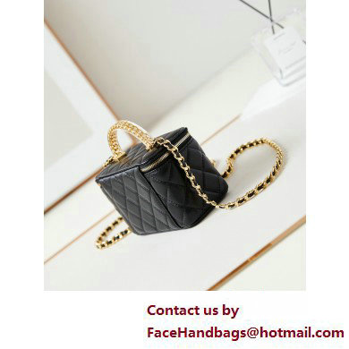 Chanel Lambskin, Resin  &  Gold-Tone Metal Clutch with Chain Bag AP3820 Black 2025